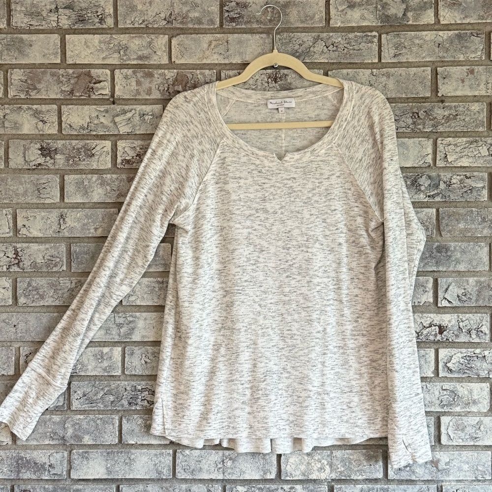 Michael Stars Gray Heathered Long Sleeve Top - Size M